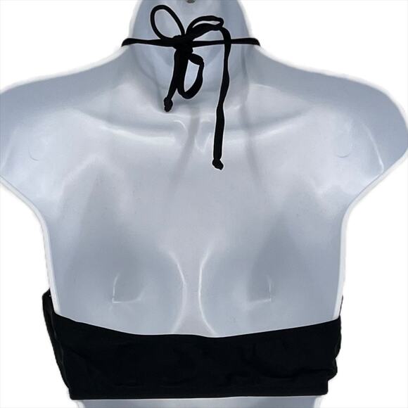 Boho Fringe Bikini Swimsuit Top in Black Size Medium - Picture 4 of 5